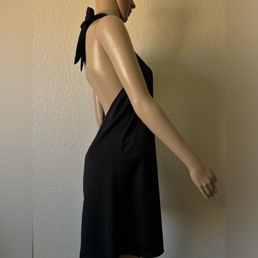Zara Basic Collection Black Halter Top Dress - image 4